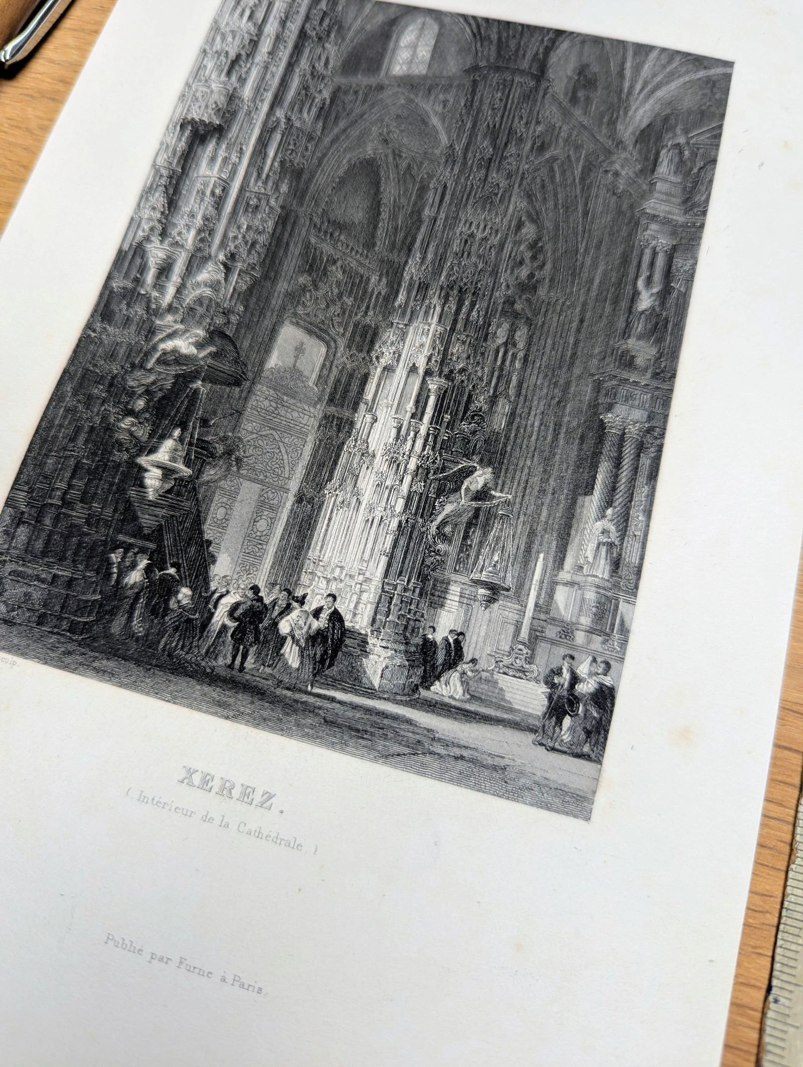 Catedral de Xerez, gravura vintage, impressa em 1841. – photo 5